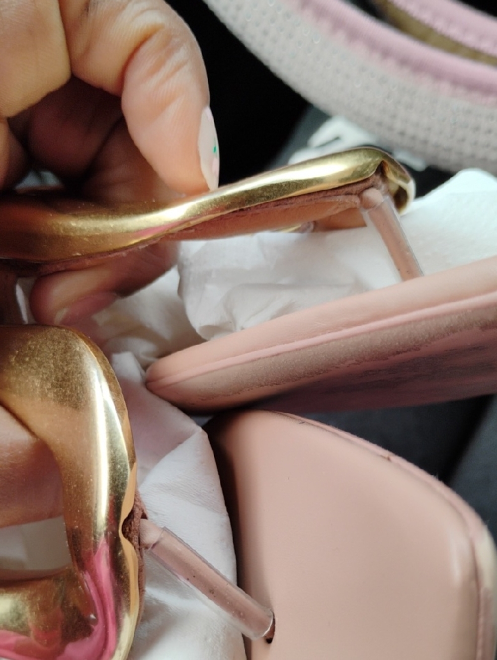 Jeffrey Campbell Linques- Gold Sandals Size 7 - Picture 7 of 9